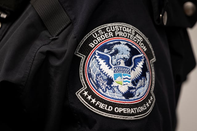 A U.S. Customs and Border Protection seal patch is seen at Miami International Airport in Miami, Florida, U.S. February 7, 2025. REUTERS/Marco Bello/File Photo