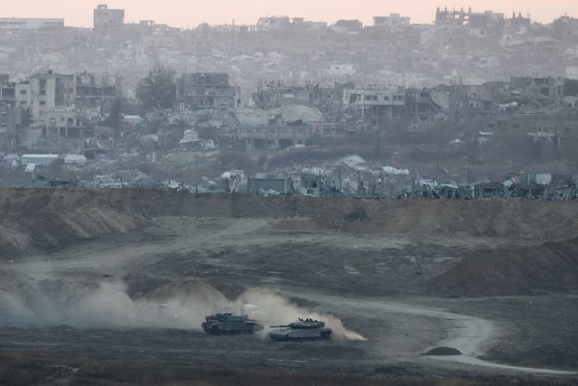 Israeli tanks in Gaza on May 3, 2025.