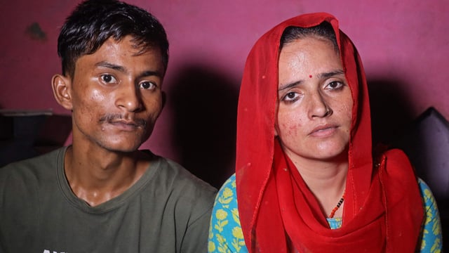 Seema Haider with her husband Sachin Meena (L) welcomed a baby girl in March 2025.