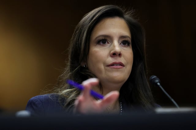 U.S. Rep. Elise Stefanik (R-NY), U.S. President Donald Trump’s nominee to be U.S. ambassador to the United Nations, testifies before a Senate Foreign Relations Committee confirmation hearing on Capitol Hill in Washington, U.S., January  21, 2025. REUTERS/Evelyn Hockstein/File Photo