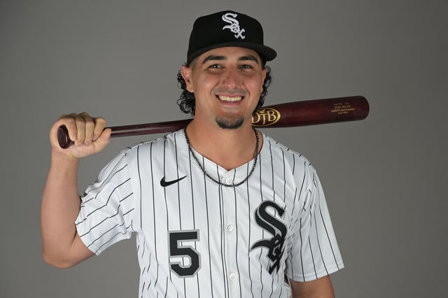 Feb 20, 2025; Glendale, AZ, USA;  Chicago White Sox third baseman Josh Rojas (5) poses for a photo on media day at the team’s spring training facility in Glendale, AZ.  Mandatory Credit: Jayne Kamin-Oncea-Imagn Images/File Photo