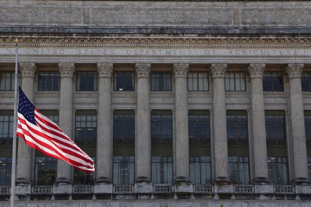 A general view of the U. S. Department of Agriculture headquarters in Washington, D.C., U.S., April 23, 2025. REUTERS/Jonathan Ernst/File Photo