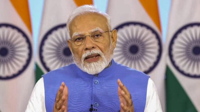 PM Modi hailed 14-year-old Vaibhav Suryavanshi for scoring a breathtaking 38-ball 101 for Rajasthan Royals in this Indian Premier League. (PMO)