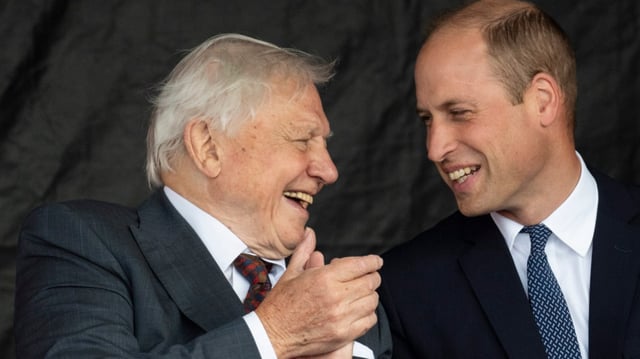 Sir David Attenborough with the Prince of Wales, who said: “We must continue the mission Sir David has led with such grace and urgency”