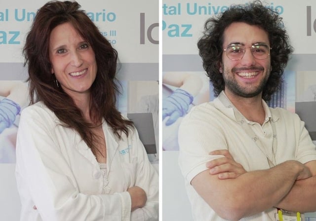 Rosa Alcobendas, coordinadora de la unidad multidisciplinar de enfermedades minoritarias pediátricas en La Paz, y el investigador de este mismo hospital, Andrés París