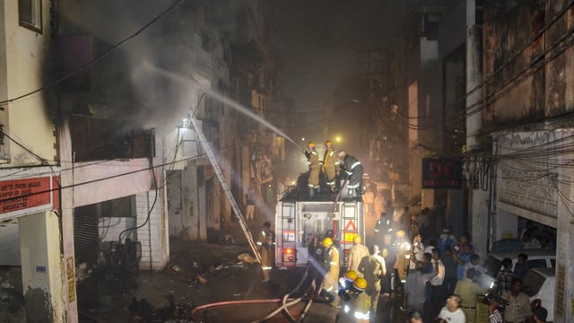 Officials said that efforts were still underway to completely douse the blaze that broke out at the five-storey building in Kanpur. 