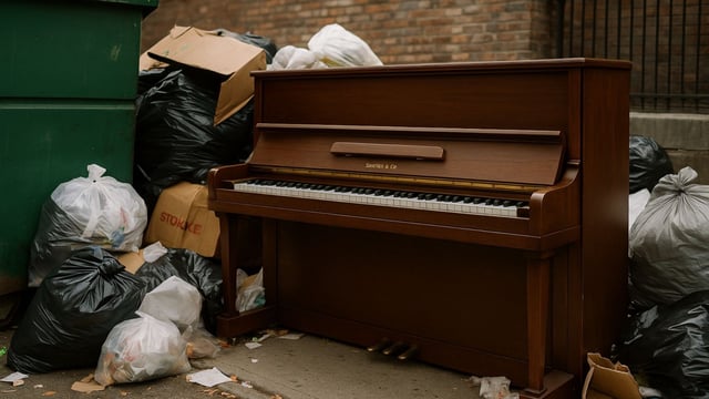 The woman found a Sohmer & Co piano that she estimates could be worth $10,000.
