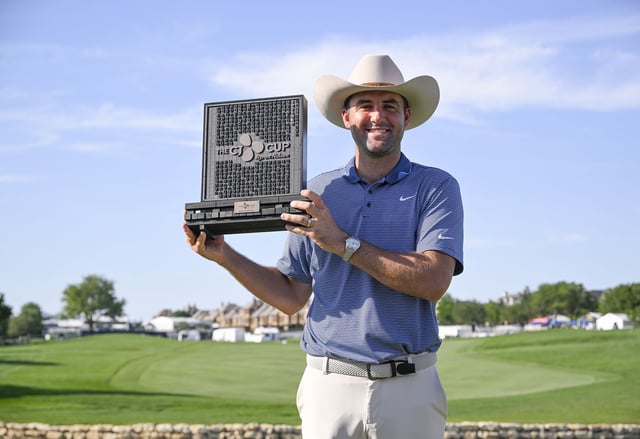 Scottie Scheffler claimed his first victory of the year at the CJ Cup Byron Nelson.