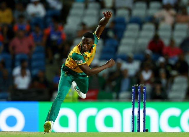 Cricket - T20 World Cup - Semi Final - South Africa v Afghanistan - Brian Lara Stadium, Tarouba, Trinidad and Tobago - June 26, 2024 South Africa's Kagiso Rabada in action REUTERS/Ash Allen/ File Photo