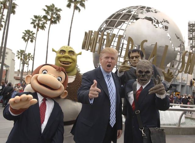 Donald Trump lors de la recherche du prochain «Apprentice» les studios Universal de Los Angeles, en 2006.