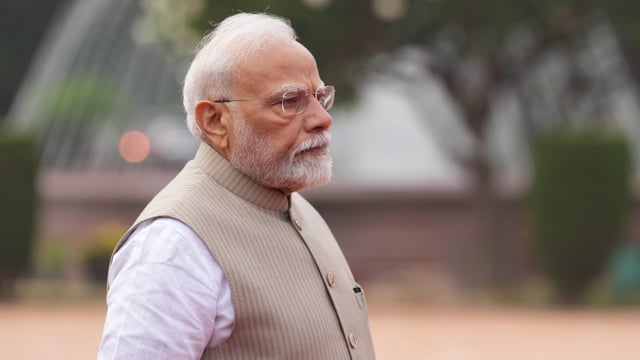 Prime Minister Narendra Modi at the Rashtrapati Bhavan in New Delhi, Saturday, May 3, 2025. 