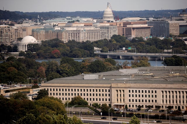 The Pentagon building is seen in Arlington, Virginia, U.S. October 9, 2020. REUTERS/Carlos Barria/File Photo
