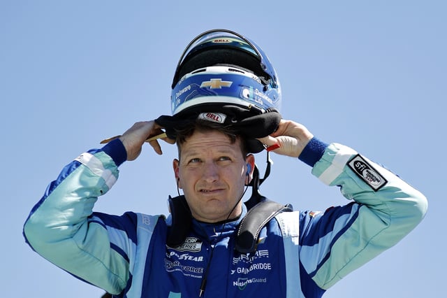 Michael McDowell, driver of the #71 Delaware Life Chevrolet, looks on during qualifying for the NASCAR Cup Series Würth 400 at Texas Motor Speedway on May 03, 2025 in Fort Worth, Texas.
