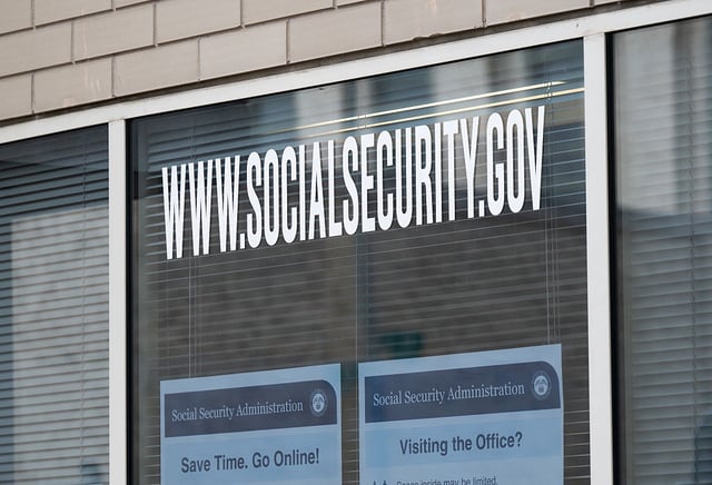 A Social Security Administration office in Washington, D.C., is pictured March 26, 2025. (Photo by SAUL LOEB/AFP via Getty Images)