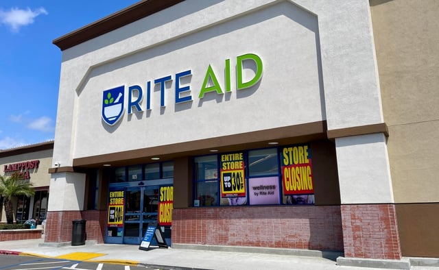 The Rite Aid in Orange on E. Chapman Ave. is closing. Signs on Friday, April 26 indicated sales inside were up to 30% off. Photo by Samantha Gowen, Orange County Register, SCNG.