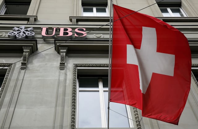 The logo of Swiss bank UBS is seen outside their branch in Bern, Switzerland May 9, 2016. REUTERS/Ruben Sprich