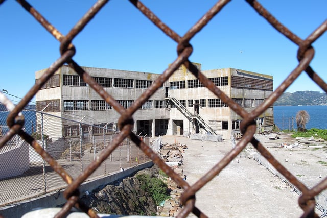 Alcatraz Federal Penitentiary, known as “The Rock,” former high-security prison and now visited by tourists as a museum in San Francisco Bay of California, on April 15, 2015.