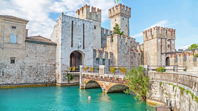 The 13th-century Scaliger castle is the key destination for visitors to Sirmione