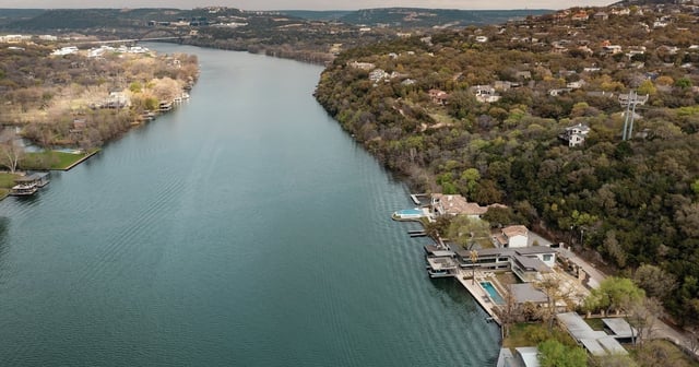 Homes along Lake Austin on March 06, 2023,