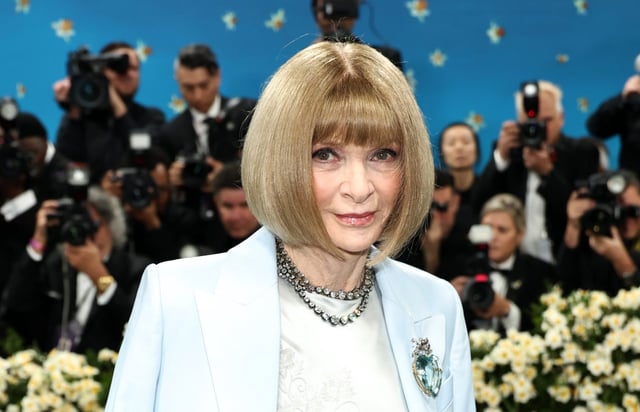 Anna Wintour, Met Gala Chair, attends the 2025 Met Gala Celebrating &#34;Superfine: Tailoring Black Style&#34; at Metropolitan Museum of Art on May 5, 2025 in New York City. (Photo by Jamie McCarthy/Getty Images)