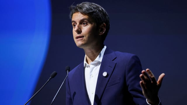 Le chef de file des députés Renaissance Gabriel Attal.