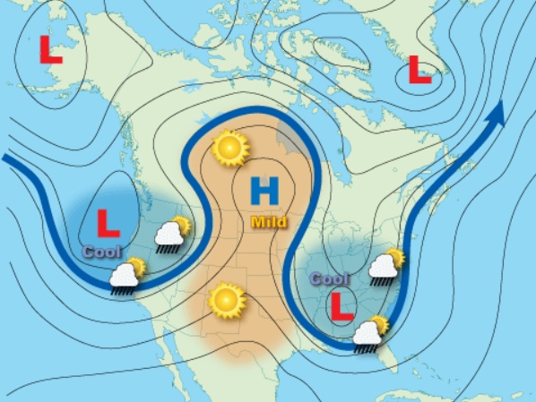 Water vapor imagery revealed an Omega Block pattern setting up across the country May 5,2025, according to the National Oceanic and Atmospheric Administration.