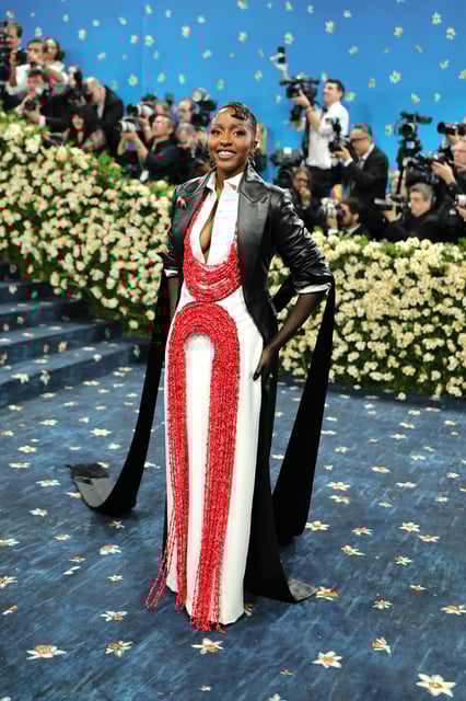 NEW YORK, NEW YORK – MAY 05: Ayo Edebiri attends the 2025 Met Gala Celebrating “Superfine: Tailoring Black Style” at Metropolitan Museum of Art on May 05, 2025 in New York City.  (Photo by Dia Dipasupil/Getty Images)