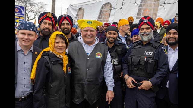 The Khalsa Day parade featured floats with pro-Khalistan propaganda, pro-Pakistan banners and imagery targeting Indian leaders.