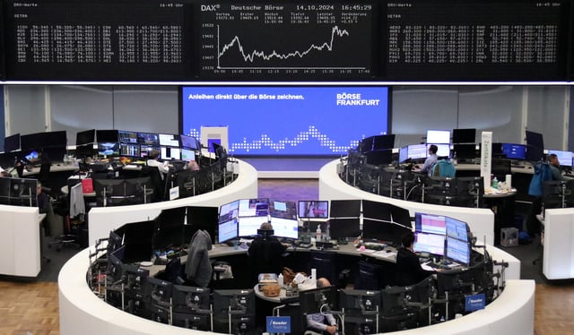 The German share price index DAX graph is pictured at the stock exchange in Frankfurt, Germany, October 14, 2024. REUTERS/Staff/File Photo