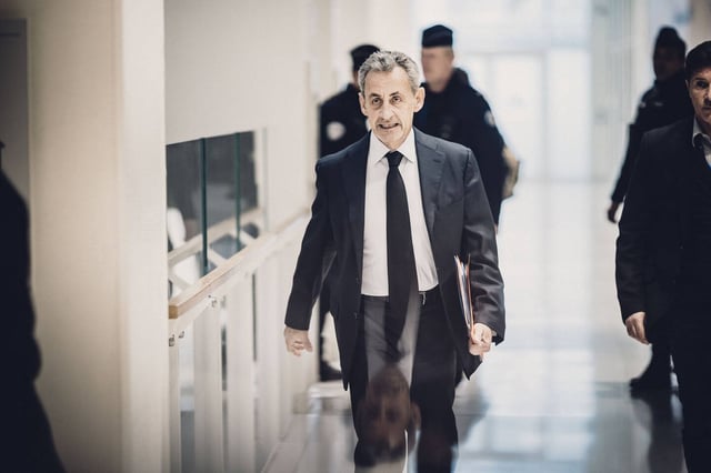 Nicolas Sarkozy au tribunal correctionnel de Paris, le 5 février 2025.