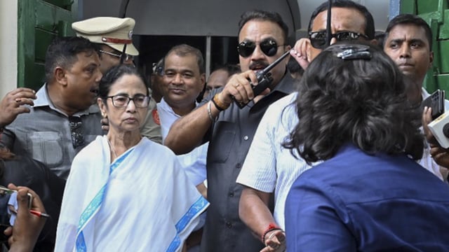 West Bengal CM Mamata Banerjee during her visit to Murshidabad district, Monday, 