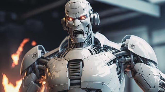 humanoid robot angry
