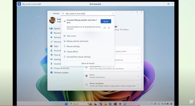 Windows AI update