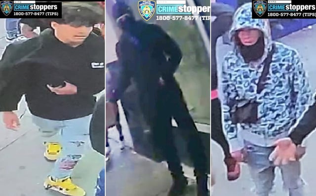 Cops have released images of three of the suspects still being sought. The three detectives are hunting appear to be between 15 and 20 years old, cops said. (NYPD)