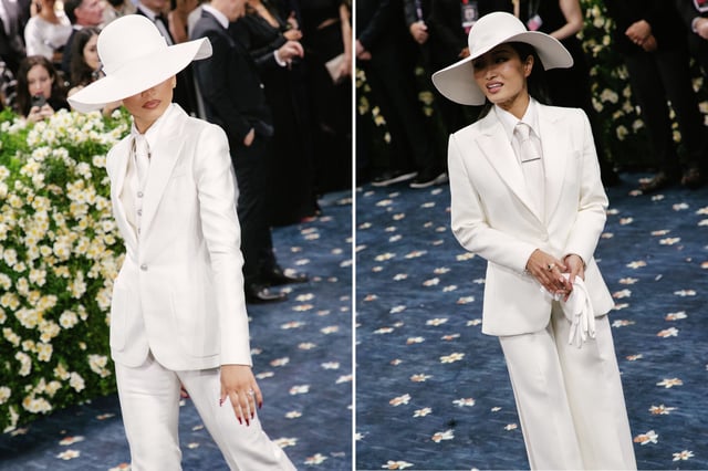 White suits seemed to be all the rage at this year’s Met Gala, with Zendaya and Anna Sawai showing up to the event in similar ensembles. 