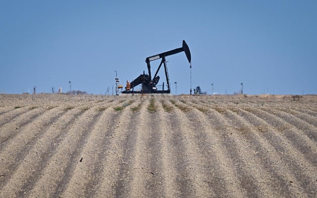 A pumpjack in Kern County, west of Buttonwillow, Calif., on April 9, 2025. 
