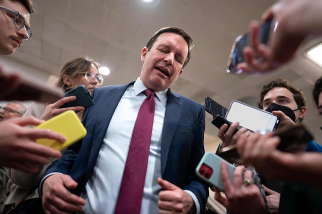 Sen. Chris Murphy, D-Conn., said in a video posted on X that meme coins sometimes enable government officials to secretly receive payments from those doing business with the federal government. (J. SCOTT APPLEWHITE/AP FILE)