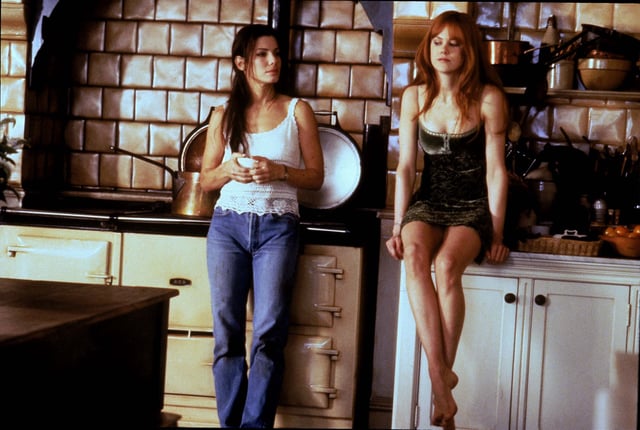(l-r) Sandra Bullock and Nicole Kidman in a scene from the Warner Bros. movie "Practical Magic." --- DATE TAKEN: rcvd 1998 By Suzanne Tenner Warner Bros. , Source: Warner Bros.  HO  - handout ORG XMIT: UT77385