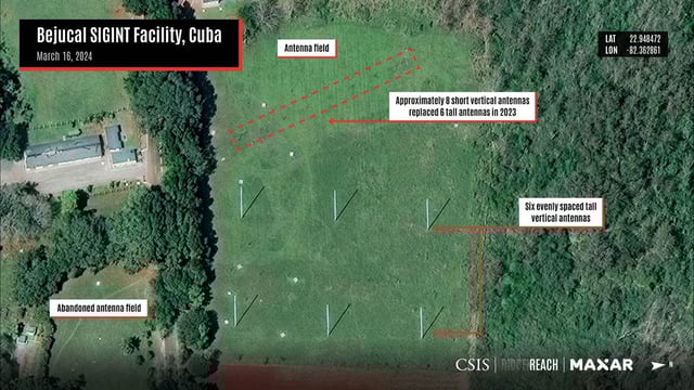 The facility at Bejucal appears to have undergone significant upgrades in recent months, including new antennas. Photo: Centre for Strategic and International Studies