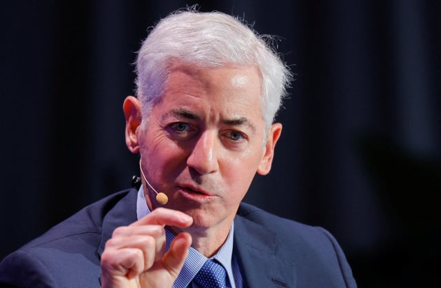 Bill Ackman, founder and CEO of Pershing Square Capital Management, attends the Milken Conference 2025 in Beverly Hills, California, U.S., May 6, 2025. REUTERS/Mike Blake