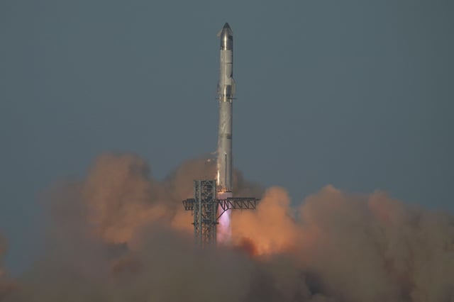 Starship lifts off earlier this year for a test flight from South Texas. It was lost about 10 minutes later after going out of control and exploding. It was the second-straight failure of the rocket.  