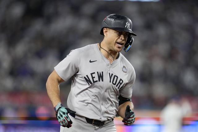 Yankees slugger Giancarlo Stanton is working his way back from elbow injuries.