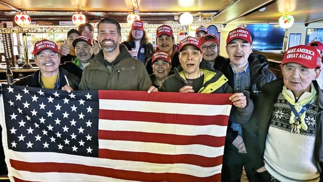 Donald Trump Jr, the president’s eldest son, visiting the island earlier this year