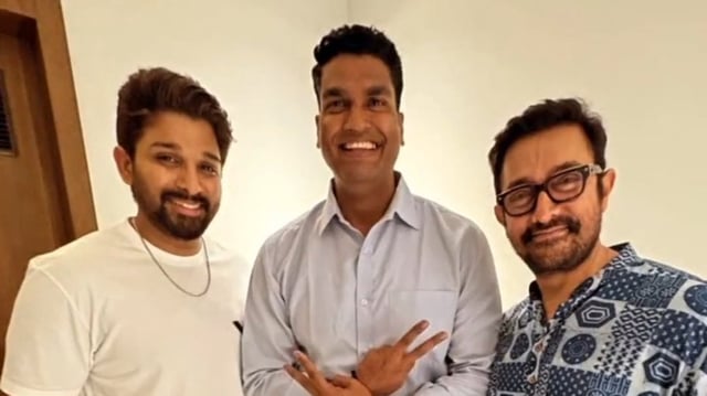 Allu Arjun and Aamir Khan's picture has gone viral on social media.
