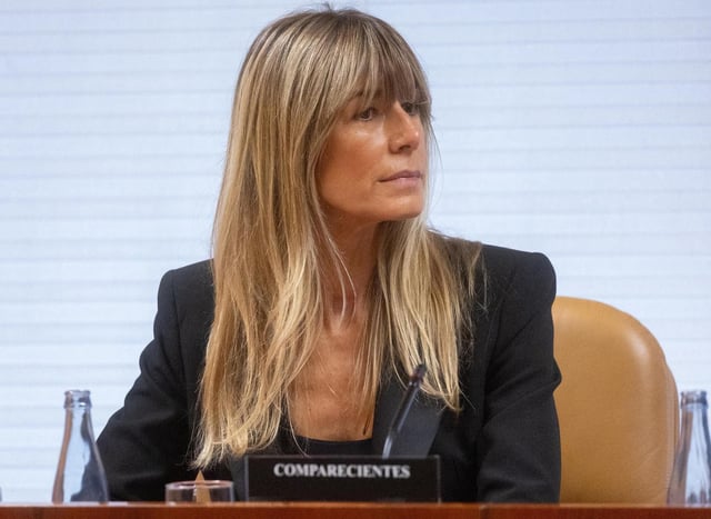 La mujer del presidente del Gobierno, Begoña Gómez, durante la Comisión de Investigación sobre programas de cátedras y postgrados de la Universidad Complutense de Madrid y empresas financiadoras, en la Asamblea de Madrid, a 13 de noviembre de 20