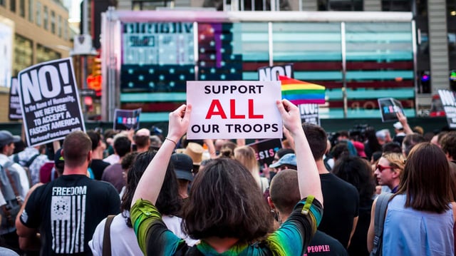 Trump promised to ban trans people from the US military, again (Michael Nigro/Pacific Press/LightRocket via Getty Images)
