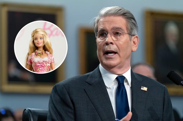 A Barbie doll on July 30, 2015, in Munich, Bavaria. Treasury Secretary Scott Bessent testifies before the House Committee on Appropriations, Subcommittee on Financial Services and General Government, oversight hearing of the U.S. Department of the Treasury on Capitol Hill in Washington, Tuesday, May 6, 2025.