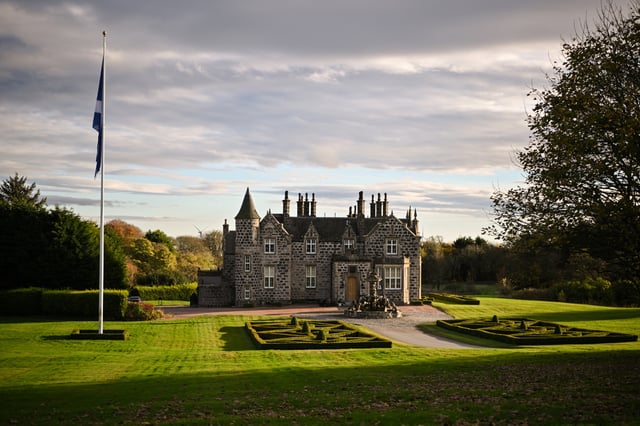 A photograph taken on October 29, 2024 shows the &#34;MacLeod House&#34;, named after the late mother of Donald Trump, on the Trump International Golf Links estate, in Balmedie, Aberdeenshire, Scotland.