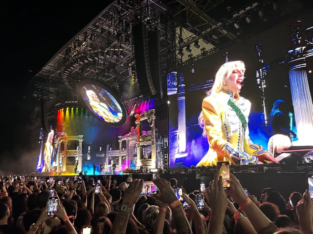 03 May 2025, Brazil, Rio De Janeiro: Lady Gaga performs during her free concert on Copacabana beach in Rio de Janeiro. Photo: Philipp Znidar/dpa (Photo by Philipp Znidar/picture alliance via Getty Images)
