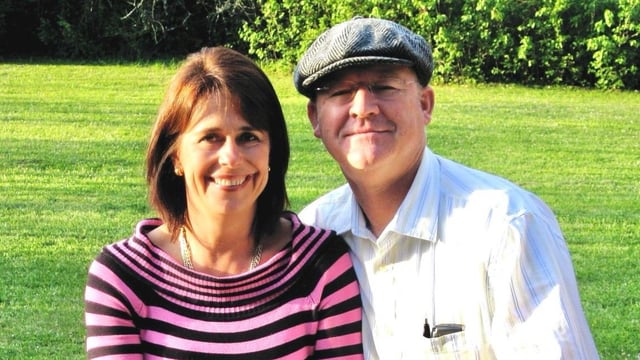 Karen and Alan Carter during their first visit to Trémolat, in 2008
